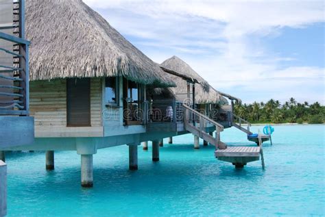 Bora bora over water huts stock image. Image of bora - 32319545