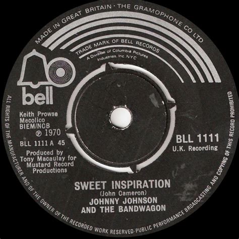 Johnny Johnson And The Bandwagon Sweet Inspiration Releases Discogs