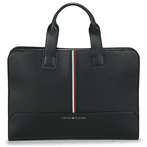 Tommy Hilfiger Th Central Slim Computer Bag Noir Livraison Gratuite