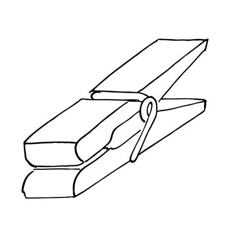 Premium Vector | Wooden clothespin vector illustration hand drawn ...