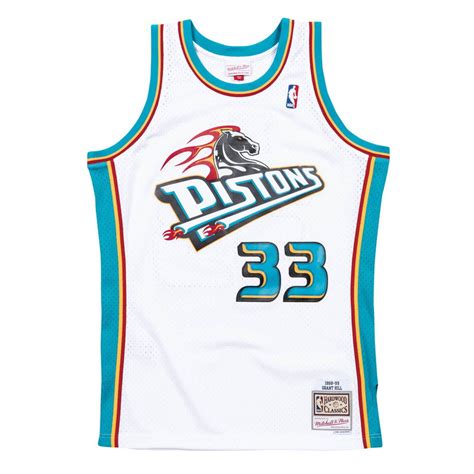 Maillot NBA Grant Hill Detroit Pistons 1998 Mitchell&ness Swingman ...