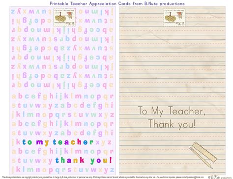 Free Teacher Appreciation Cards Printables Printable Word Searches