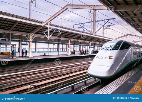 Shinkansen E3 Series High Speed Train At Aizu Wakamatsu Station