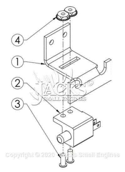 Swisher Pol14560a Ca Serial L116 140001 Parts Diagram For Safety Switch And Bracket Detail