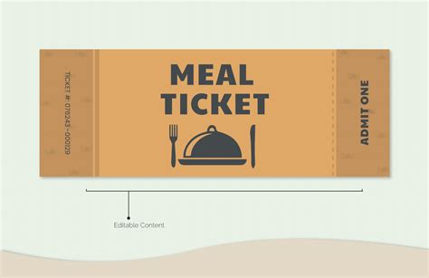 Meal Ticket Template In InDesign Pages PSD Illustrator Publisher