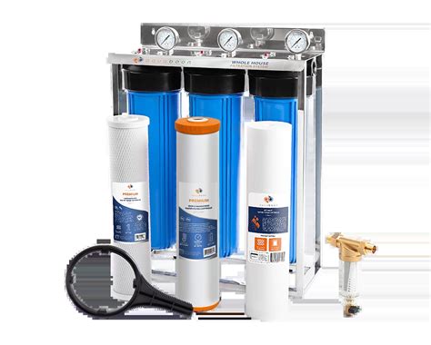 3 Stage 20 Whole House Water Filtration System By Aquaboon For Iron