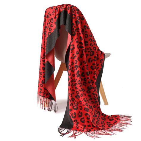 Buy 2018 Leopard Print Women Scarf Winter Cashmere