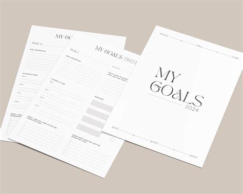 My Goals 2024 A4 Printable And Pdf Fillable Etsy