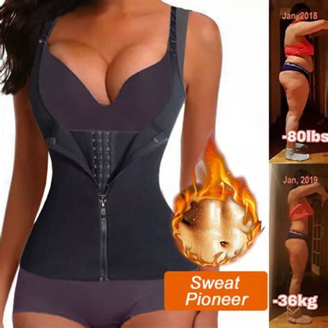 Women Waist Trainer Cincher Vest Body Shaper Tops Corset Girdle Slimming Belt Uk £10 99