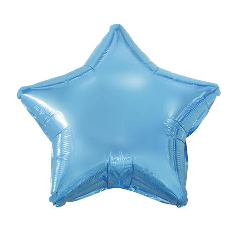 Bal O Metalizado Estrela Azul Claro Polegadas