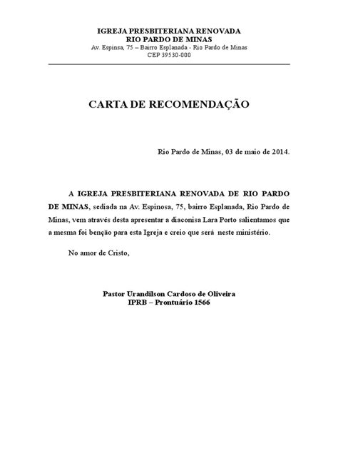 Modelo De Carta De Recomendacao Images And Photos Fin