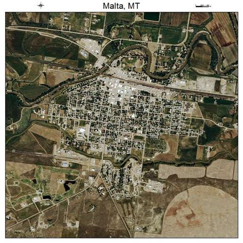 Aerial Photography Map of Malta, MT Montana