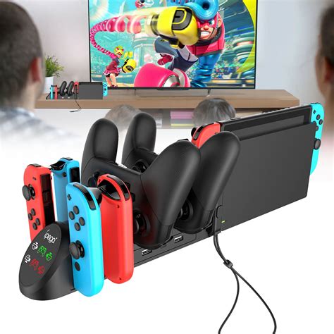 TSV Controllers Charger Dock for Nintendo Switch, LED Charging Charger ...