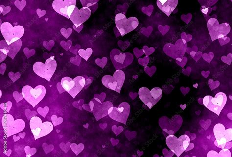 purple love hearts background Stock Illustration | Adobe Stock