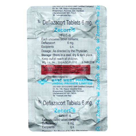 Zecort 6 mg Tablet 6's Price, Uses, Side Effects, Composition - Apollo ...