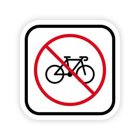 Bike Cycle Ban Black Silhouette Icon Bicycle Parking Forbidden