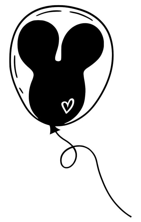 Mickey Balloon Decal Etsy