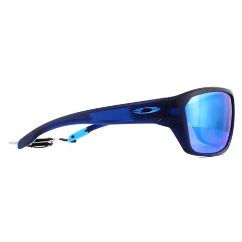 Sunglasses Wrap Matte Translucent Blue Prizm Sapphire Polarized