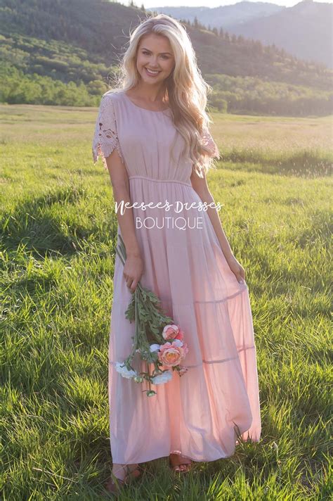 Blush Pink Modest Dress Best And Affordable Modest Boutique Cute