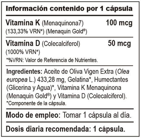 Vitamina K D Acacia Sol Productos Naturales