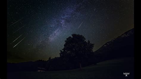 Milky Way And Perseid Meteor Shower In The Alps Germany Canon 6d