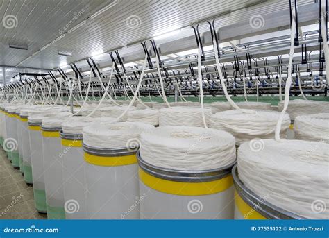 Factory Cotton Spinning Machine Stock Photo Image Of Production