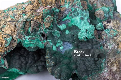 Malachite Copper Natural Mineral On Rock Stock Photo Download Image