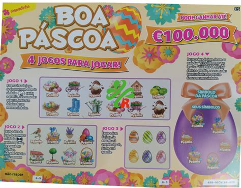 Raspadinha Boa Páscoa prémios de 100 mil euros