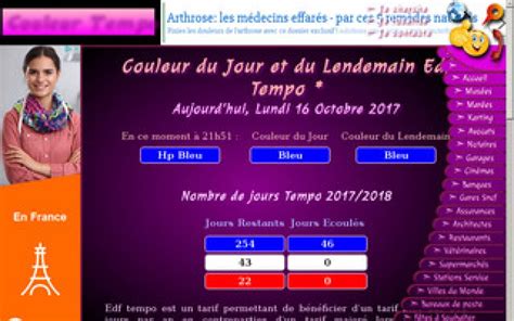 Quelle Est La Couleur Du Jour Tempo Edf Le Blog Que Tout Le Monde