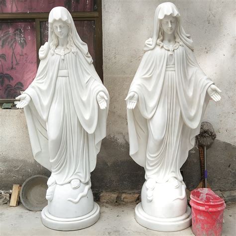 China Large Marble Virgin Mary Statue Factory And Manufacturers Quyang