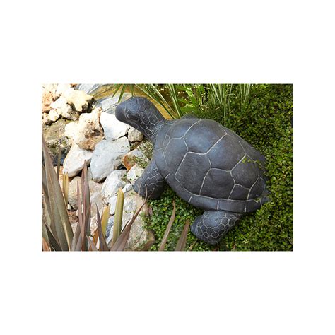 Statue tortue large Penez Herman 7074062 en pierre reconstituée L 60 cm