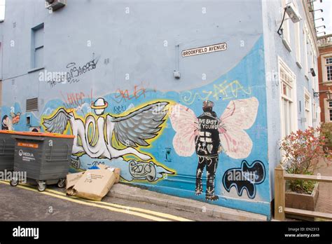 Street Art And Graffiti On The Bristol Flyer Pub On Brookfield