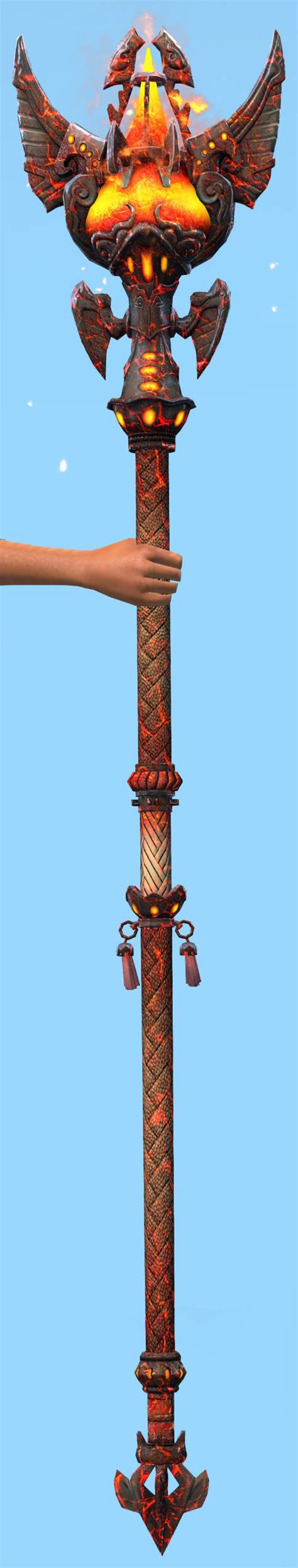 Viper S Fiery Dragon Slayer Staff Guild Wars Wiki Gw W