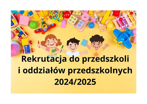 Rekrutacja do przedszkoli i oddziałów przedszkolnych Szkoła