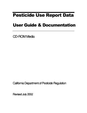 Fillable Online Cdpr Ca Pesticide Use Report Data Fax Email Print