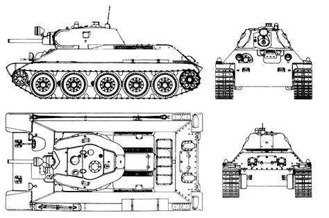Танк t34 чертеж