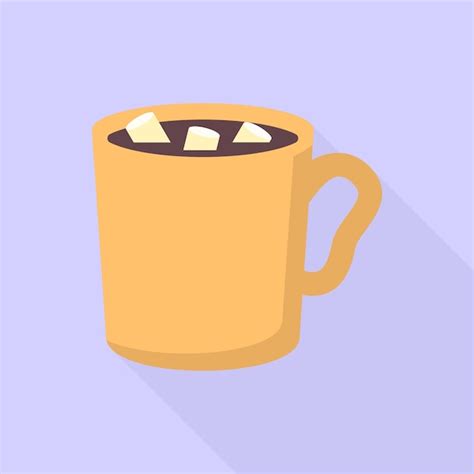 Premium Vector Hot Cup Marshmallow Icon Flat Illustration Of Hot Cup