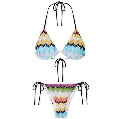 Missoni Knitted Chevron Triangle Bikini Missoni