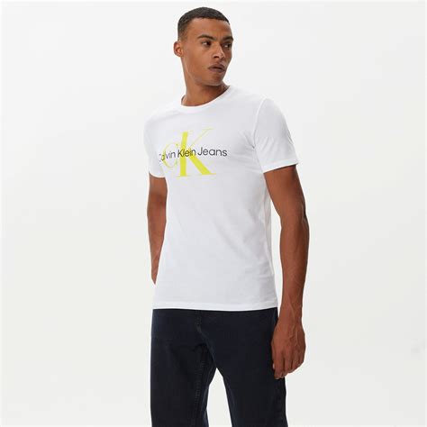 Calvin Klein Seasonal Monologo Beyaz Erkek T Shirt T Shirt J30j320806 Yaf Fashfed