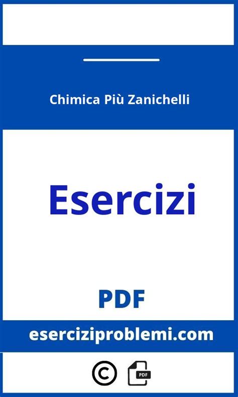 Chimica Esercizi E Problemi Di Chimica Con Soluzioni