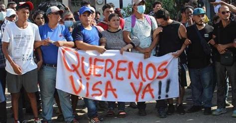 Migrantes Bloquean Calles De Tapachula Para Exigir Su Regularización