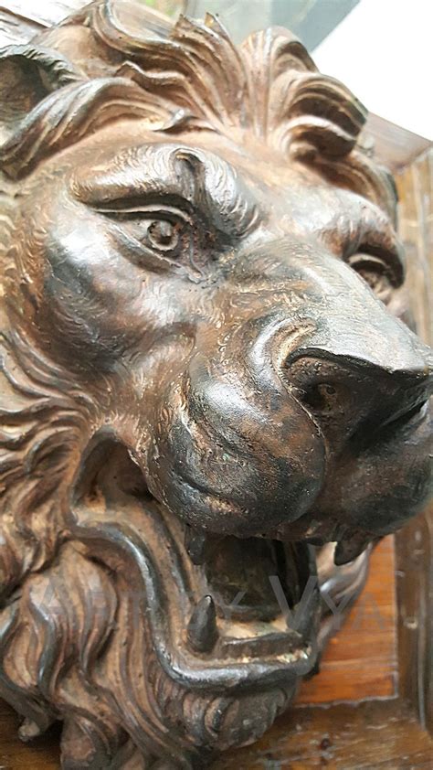 Decor Lion Head Decor Garden Statue Garden Ornament Lion Inside Or