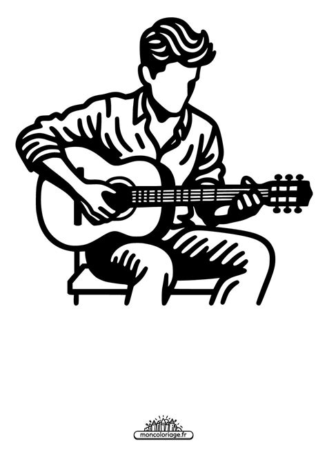 Coloriage Musicien à imprimer gratuit MonColoriage fr