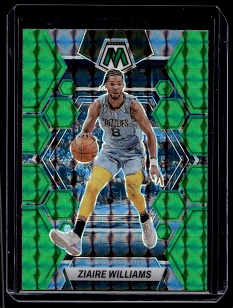 2022 23 Panini Mosaic Ziaire Williams Green Mosaic Prizm 163 Memphis