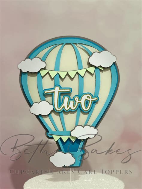Hot Air Balloon Cake Topper Etsy