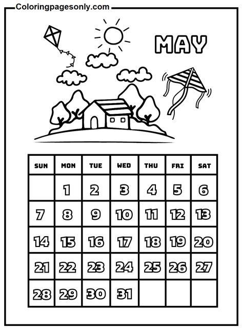 May 2023 Calendar Coloring Page Free Printable Coloring Pages