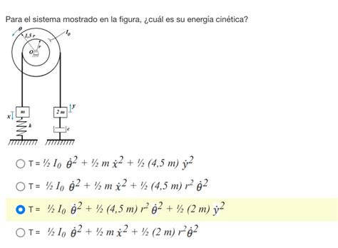 Para el sistema mostrado en la figura cuál es su Chegg