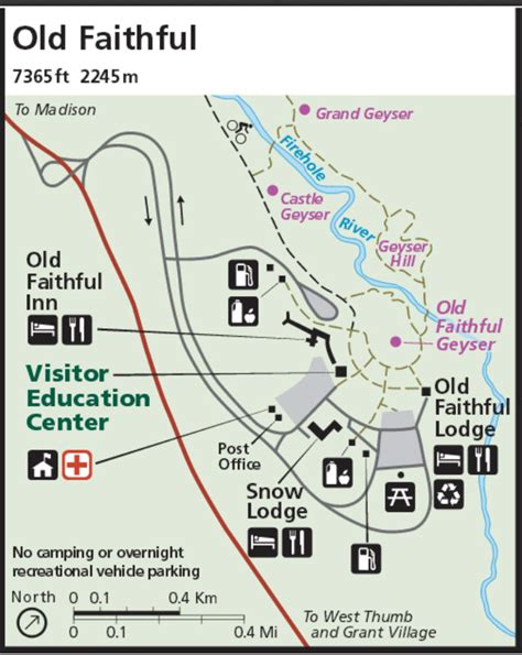 Old Faithful Area Map | Yellowstone Maps