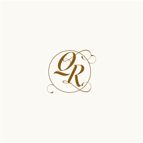 Qr Wedding Monogram Initial In Perfect Details Vector Art At