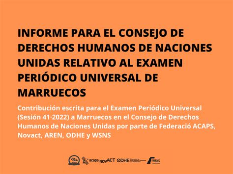 Informe Para El Consejo De Derechos Humanos De Naciones Unidas Relativo